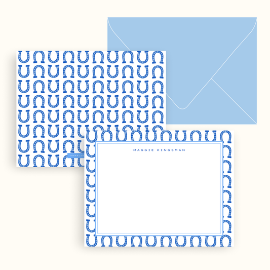 Blue Horse Girl Stationery Set
