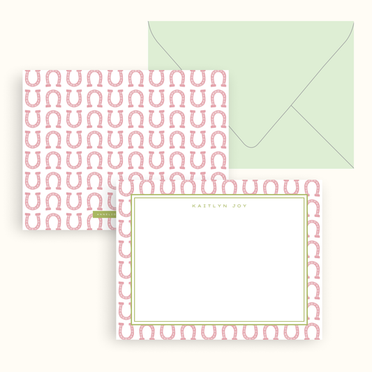 Pink Horse Girl Stationery Set