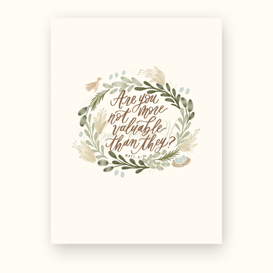 5"x7" Matthew 6:26 Print