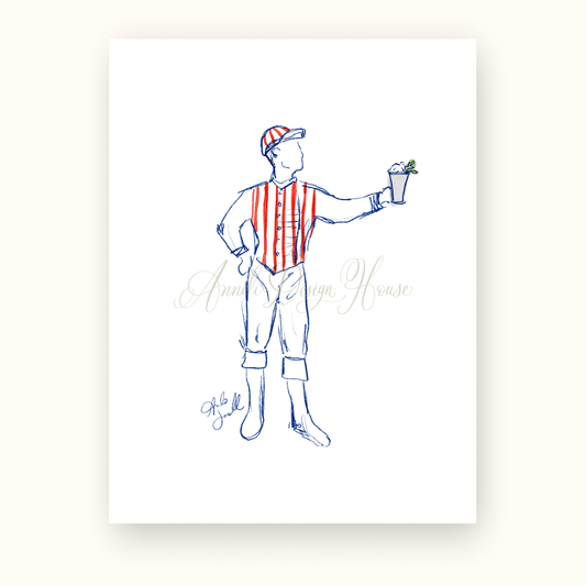 8"x10" Red Mint Julep Jocktail Print