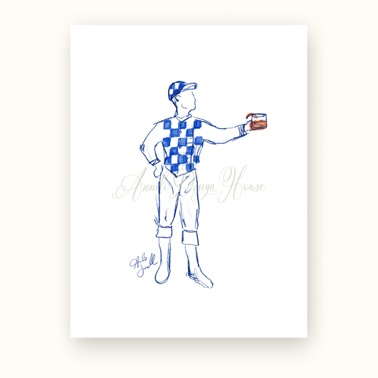 8"x10" Blue Old Fashioned Jocktail Print