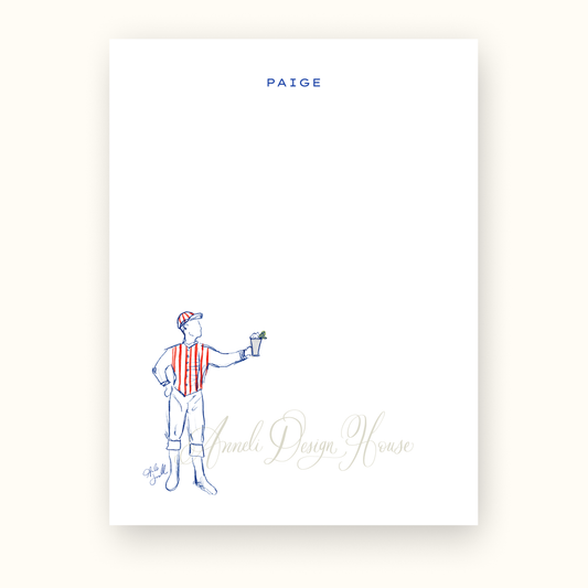 Red Mint Julep Jocktail Notepad