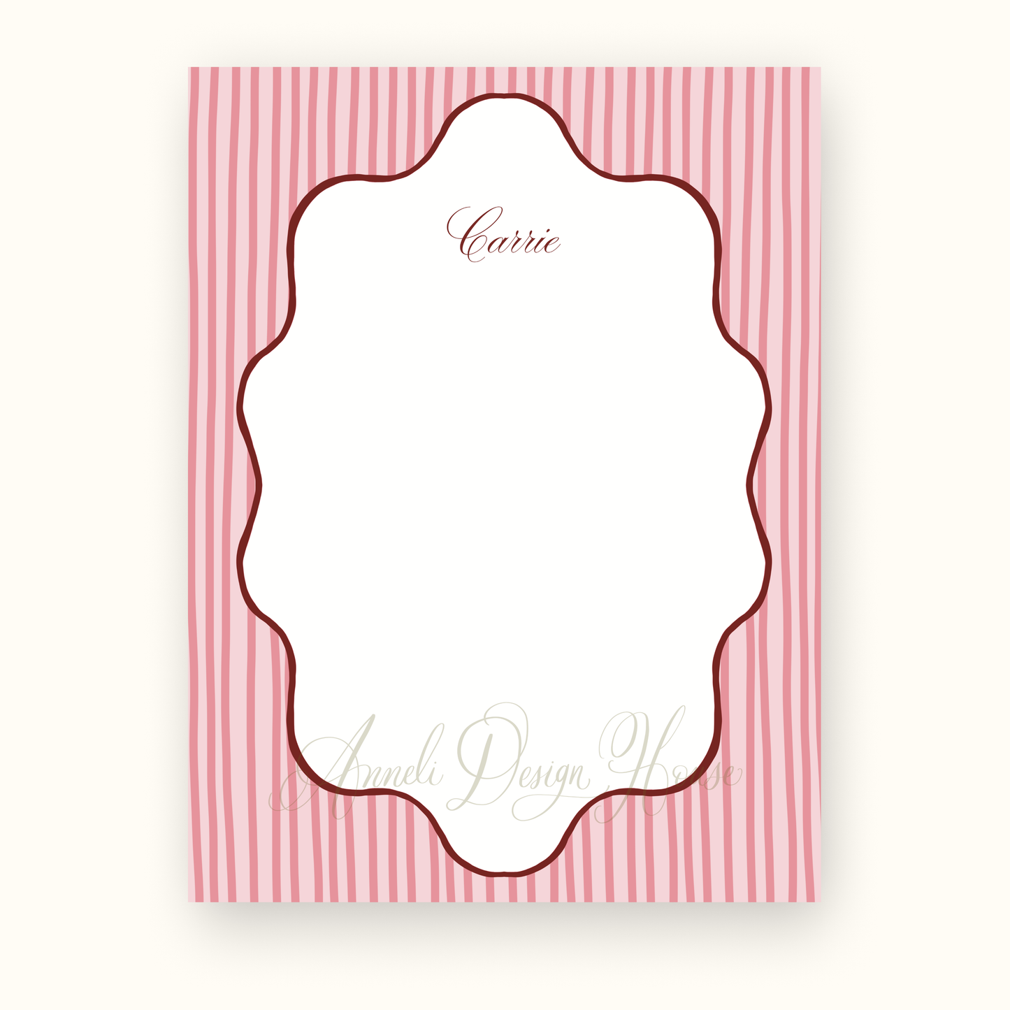 Luv Stripes Semi-Custom Notepad
