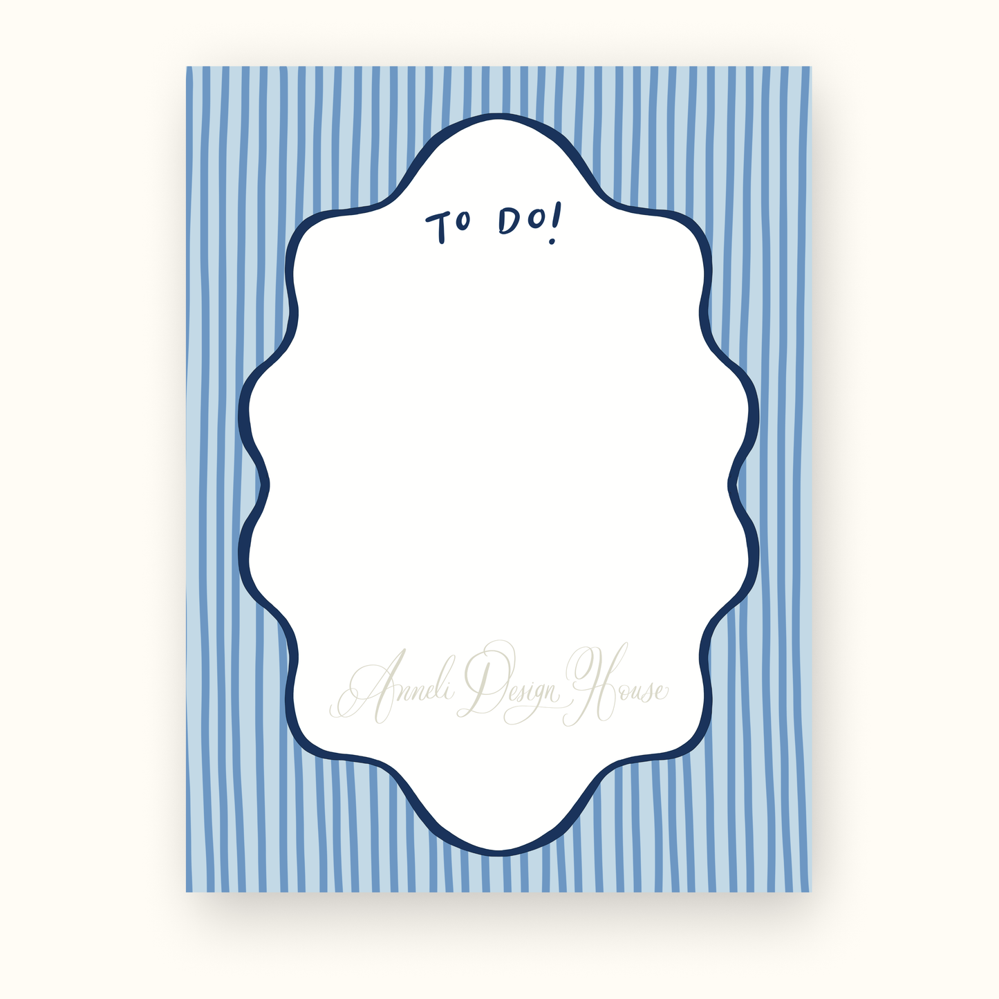 Blueberry Striped Notepad