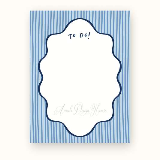 Blueberry Striped Notepad